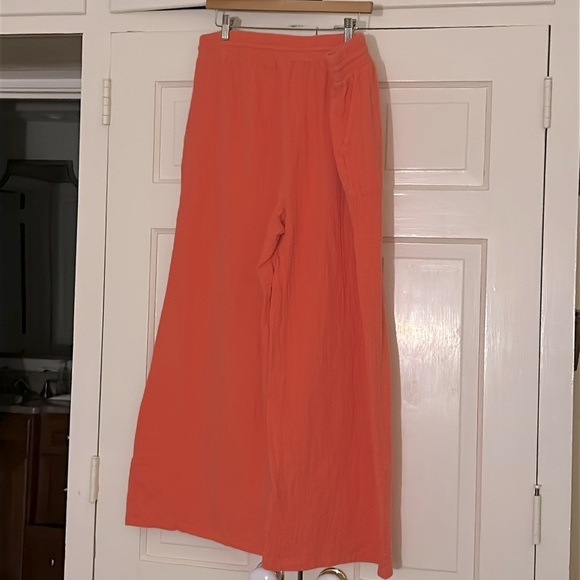 Hot Orange Pants Wide Leg Halloween Holiday Cotton Plus Size XXL Macy’s NEW - Picture 10 of 16